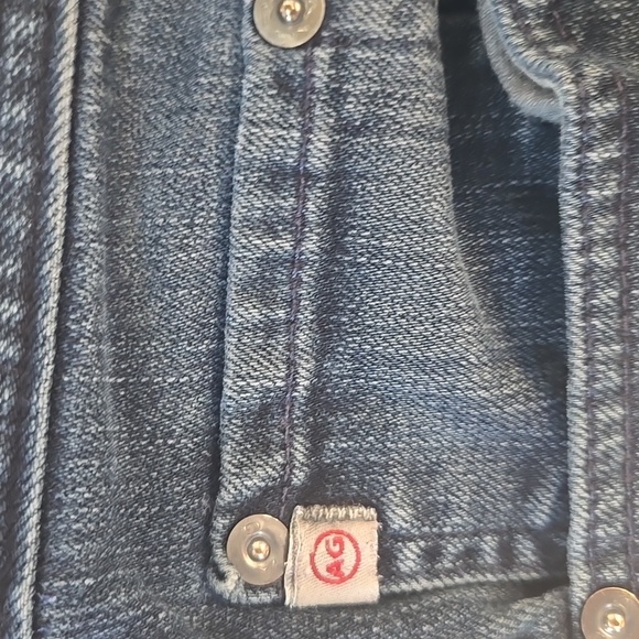 AG Adriano Goldschmied Medium Blue The Graduate Tailored Straight Jeans 36x34 - Picture 8 of 11